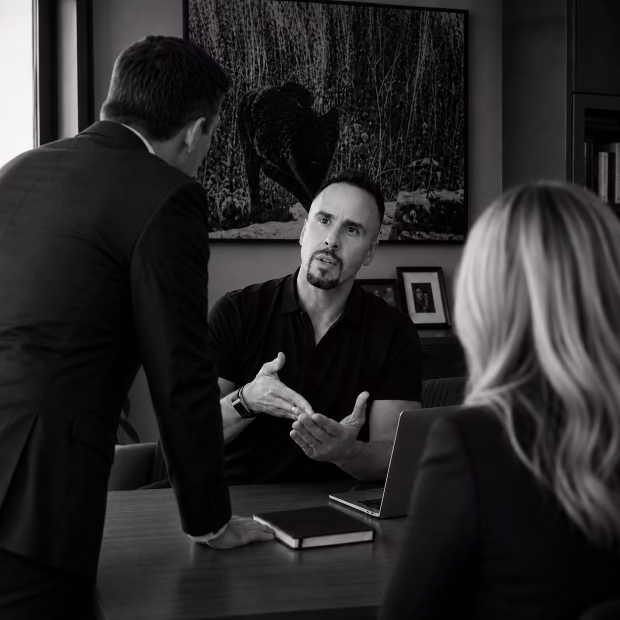 Rock DuBois working with an executive leadership team