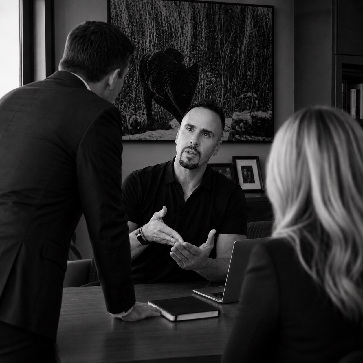 Rock DuBois working with an executive leadership team